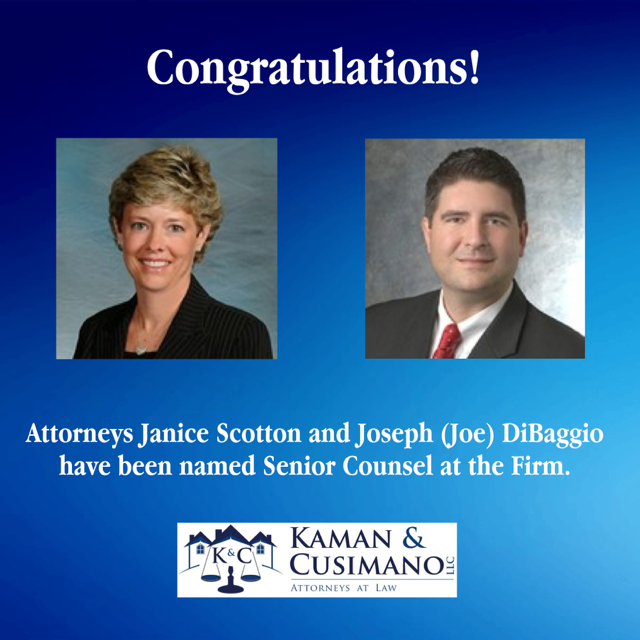 Attorneys Janice Scotton and Joseph DiBaggio named Senior Counsel